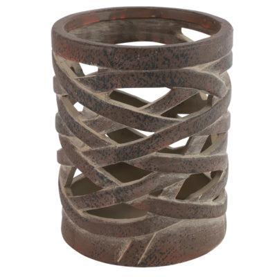 Countryfield theelichthouder redmon l bruin 15 cm | 12 stuks