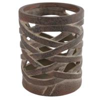 Countryfield theelichthouder redmon l bruin 15 cm | 12 stuks - thumbnail