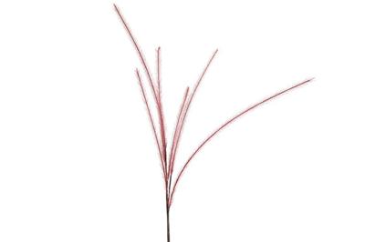 Countryfield kunsttak met 6 pluimen bordeaux 112 cm | 24 stuks