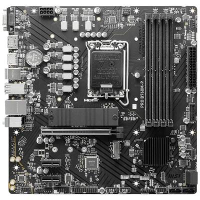 MSI pro b760m-p socket 1700 moederbord (zwart, raid, gb-lan, sound, µatx)