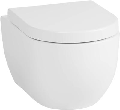 Saqu Home randloos hangtoilet met PowerFlush en quickrelease toiletbril mat wit