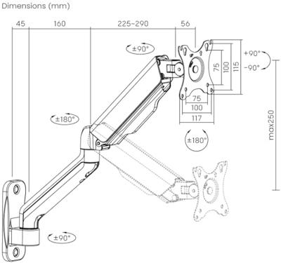 Techly ICA-LCD G112E flat panel bureau steun 81,3 cm (32 ) Muur Zwart Techly ICA-LCD G112E flat panel bureau steun 81,3 cm (32 ) Muur Zwart
