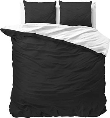 RoyalTextile - Twin Face Dekbedovertrek Micropercal - Wit/Zwart - 240 x 220 RoyalTextile - Twin Face Dekbedovertrek Micropercal - Wit/Zwart - 240 x 220