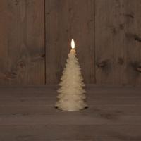 LED Kaars wax everlands kunstkerstboom ivoor 9,5x20cm - thumbnail