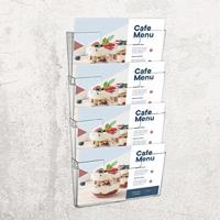 Europel wandfolderhouder, 4 x ft A4, landscape - thumbnail