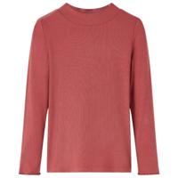 VidaXL Kindershirt met lange mouwen en lage col 104 roodbruin - thumbnail