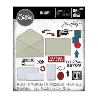 Sizzix • tim holtz thinlits die set postale 48pcs