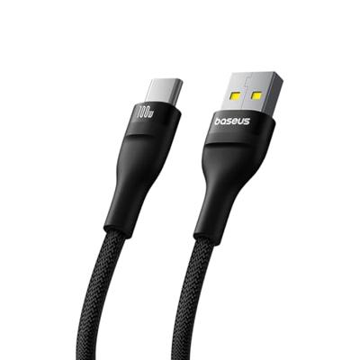 Baseus Flash 2 USB A naar USB C snellaadkabel 1 m 100 W Zwart