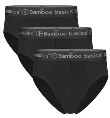 3-pak heren slips - James - Zwart bamboe heren slip met elastische band