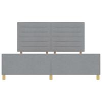 Bedframe met hoofdeinde Lichtgrijs 180 x 200 cm Stof - thumbnail