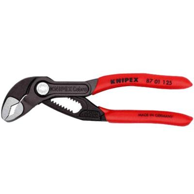 Knipex Cobra® Hightech-Waterpomptang | 125 mm Lengte | Anti-Slip | Kunststof Bekleed | Grijs Geatramenteerd - 87 01 125 SB