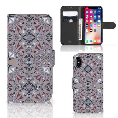 Apple iPhone X | Xs | Bookcase | Flower Tiles