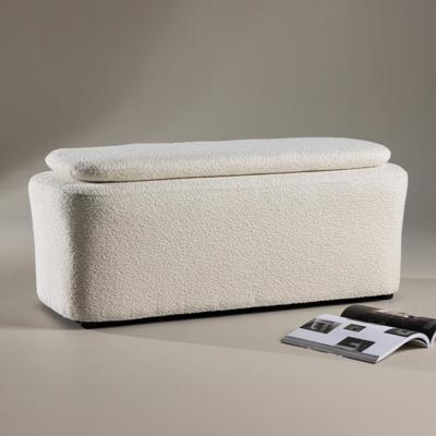 Nohr Poef 'Soledad' Bouclé, kleur Off White Nohr Poef 'Soledad' Bouclé, kleur Off White