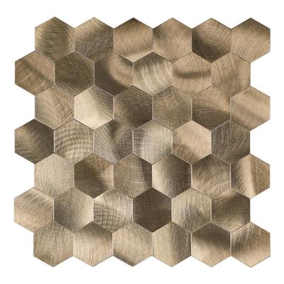 Mozaïek Isodeco Steenstrip Hexagon Zelfklevend 29.0x28.0 cm Geborsteld Brons Isodeco Mozaïek Isodeco Steenstrip Hexagon Zelfklevend 29.0x28.0 cm Geborsteld Brons Isodeco