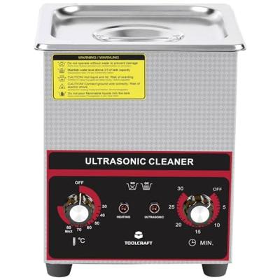 TOOLCRAFT USC-200 Ultrasoonreiniger Sieraden, Kantoorartikelen, Werkplaats 160 W 2 l Met verwarming, Met reinigingskorf