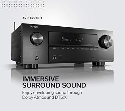 Denon: AVR-X2700H 7.2-kanaals 8K Surround Receiver - Zwart