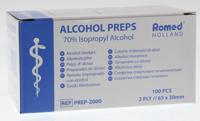 Romed Alcoholdoekjes 100 Stuks - thumbnail