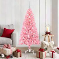 VidaXL Kerstboom met 150 led met standaard roze 150 cm pvc - thumbnail