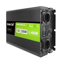 Green Cell Przetwornica napicia PowerInverter LCD 12 V 2000W/40000W Przetwornica samochodowa z wywietlaczem - czysty sinus netvoeding & inverter Auto Zwart - thumbnail