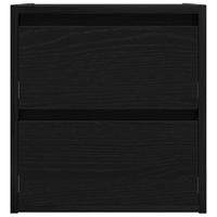 Nachtkastje wandmontage 38x34x40 cm zwart eikenkleurig - thumbnail