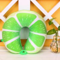 Fruit U vormige reizen kussen nanodeeltjes nek kussen auto kussens zacht kussen Home textiel (kalk) - thumbnail