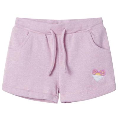 Kindershorts met trekkoord 92 gemengd lila Kindershorts met trekkoord 92 gemengd lila