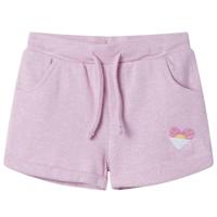 Kindershorts met trekkoord 92 gemengd lila - thumbnail