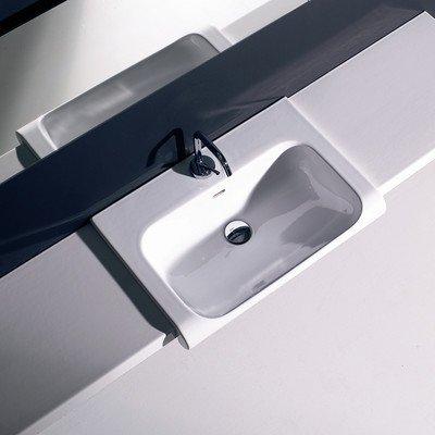 Wastafel Semi Inbouw Sapho Inka Rechthoekig 60x40 cm Keramiek Wit Sapho