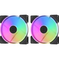 Fractal Design Prisma AL-18 PWM Computer behuizing Ventilator 18 cm Zwart, Wit 2 stuk(s) - thumbnail