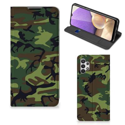 Samsung Galaxy A32 5G | Hoesje met Magneet | Army Dark