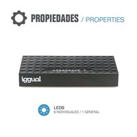 Schakelaar iggual GES8000 Gigabit Ethernet 16 Gbps - thumbnail