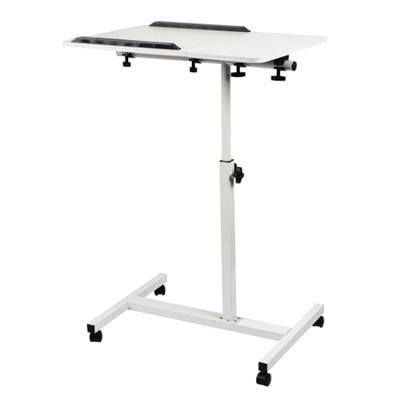 Verrijdbaar bureau/laptopstatief Maclean, wit, in hoogte verstelbaar 59-89cm, max. 30kg , MC-121 W