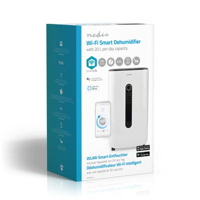 SmartLife Luchtontvochtiger | Wi-Fi | 20 l/Dag | Ontvochtiging / Continu / Was drogen / Ventilatie | Apple Store / Google Play | Regelbare hygrostaat | 195 m³/h
