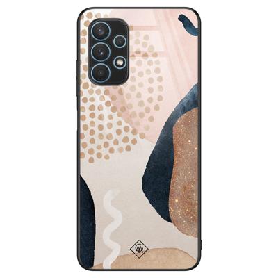 Samsung Galaxy A32 4G glazen hardcase - Abstract dots