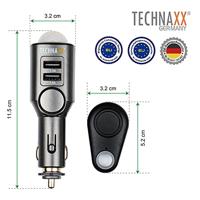 Technaxx TX-100 Auto-alarmsysteem Afstandsbediening, Binnenbewaking 12 V, 24 V Zwart - thumbnail