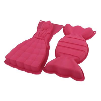 Basic Silicone bakvorm snoep/princes 17x3x32 cm roze