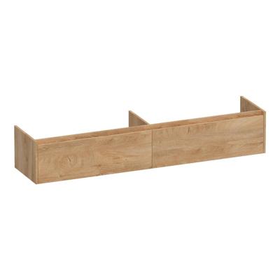 Brauer Embrace - Onderkast - 200 cm - met 2 Softclose Lades Greeploos en 2 Sifon Uitsparingen - Forest Tan
