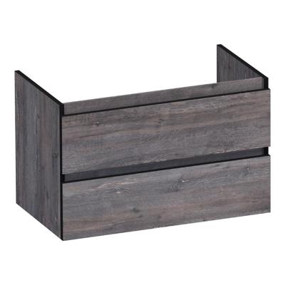 Brauer Joy Edge Onderkast 80 cm - met 2 Softclose Lades Greeploos en 1 Sifon Uitsparing - Driftwood