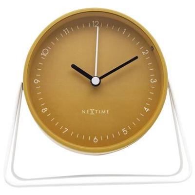 NeXtime NE-5240YL Wekker Berlin 14x13 cm Geel/Wit/Metaal