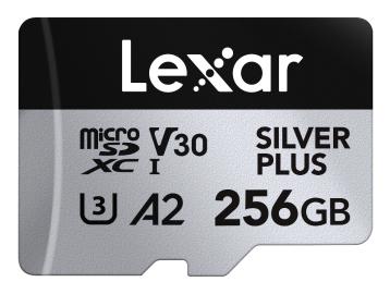 Lexar MicroSDXC Silver Plus UHS-1 256GB V30 R205/W100MB/s