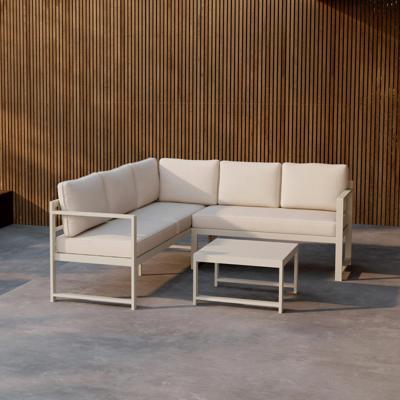 Nohr Loungeset 'Terah' Met hoekbank en tafel, kleur Beige