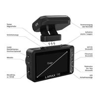 Lamax T10 Dashcam met GPS Kijkhoek horizontaal (max.): 170 ° Gegevensweergave in video, G-sensor, WDR, Videoloop, Automatische start, GPS met radarherkenning, - thumbnail
