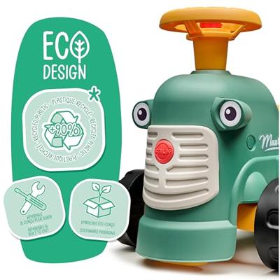 Falk maurice looptractor set groen/geel
