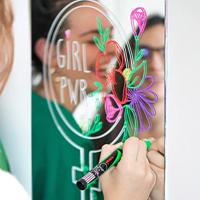 Uni-ball krijtmarker, ronde punt 1,8 - 2,5 mm, etui van 4 stuks, assorti - thumbnail