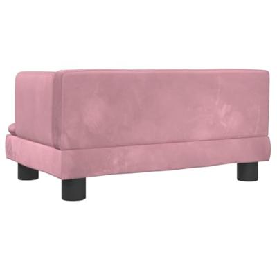 vidaXL Hondenmand 60x40x30 cm fluweel roze, hondenbank, hondenbed, dierenmand, huisdierenbank, huisdierenmand, dierenbed, huisdierenbed, hondenkussen