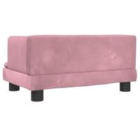 vidaXL Hondenmand 60x40x30 cm fluweel roze, hondenbank, hondenbed, dierenmand, huisdierenbank, huisdierenmand, dierenbed, huisdierenbed, hondenkussen - thumbnail