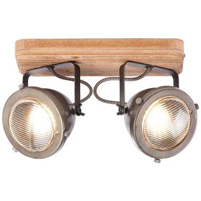 Brilliant Landelijke opbouwspotCarmen Wood 2-lichts - 72029/84
