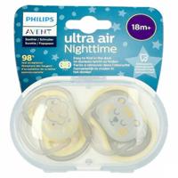 Philips Avent Fopspeen +18m Air Night Neutraal 2 stuks - thumbnail
