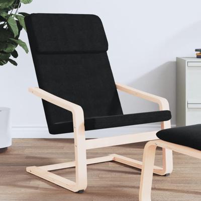 Relaxstoel stof zwart Relaxstoel stof zwart