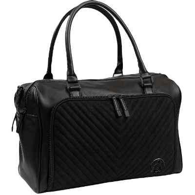 Isoki verzorgingstas double zip satchel Diagonal Quilted Chocolate